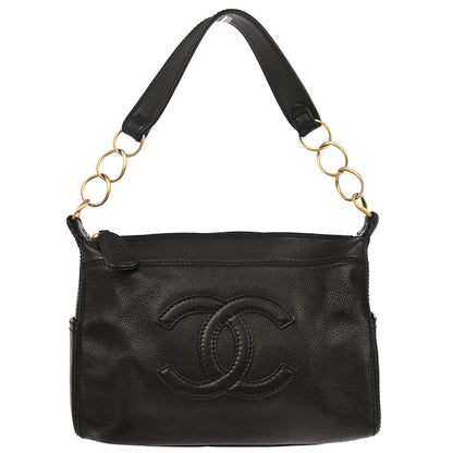Chanel 2003-2004 Black Caviar Skin  Handbag