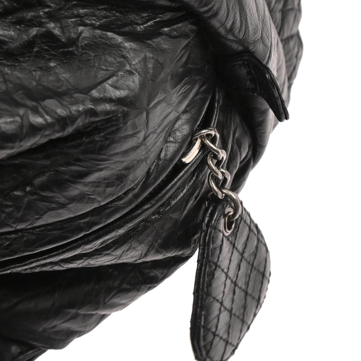 Chanel 2009-2010 Black Calfskin Coco Rider Bowling Bag Handbag