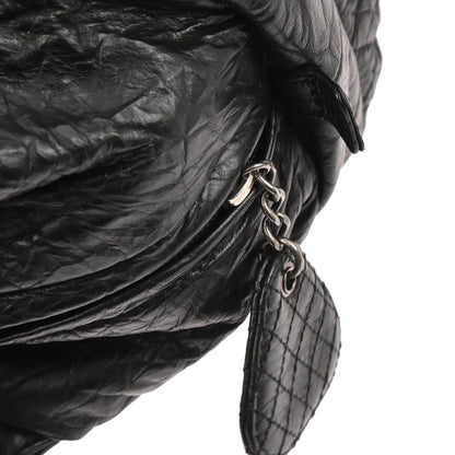 Chanel 2009-2010 Black Calfskin Coco Rider Bowling Bag Handbag