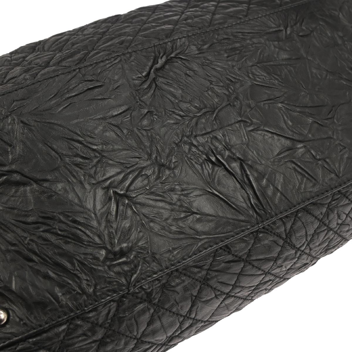 Chanel 2009-2010 Black Calfskin Coco Rider Bowling Bag Handbag