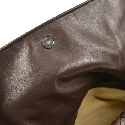 Bottega Veneta Brown Lambskin Intrecciato Handbag