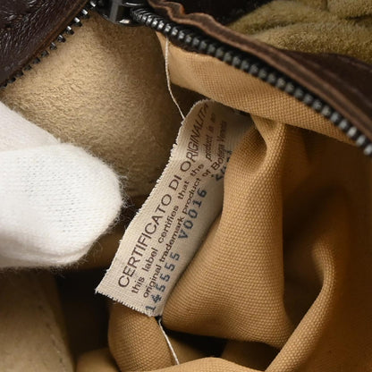 Bottega Veneta Brown Lambskin Intrecciato Handbag
