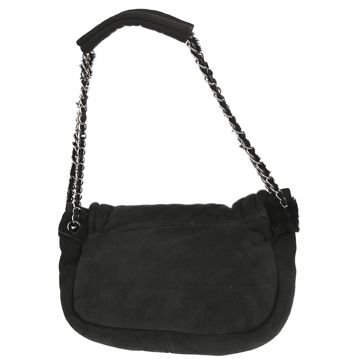 Chanel Black Mouton Mademoiselle Lock Handbag