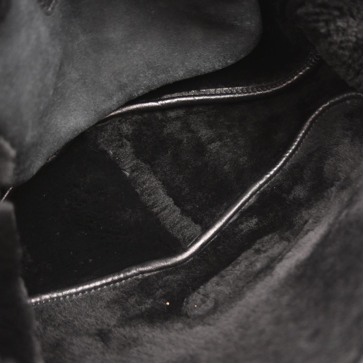 Chanel Black Mouton Mademoiselle Lock Handbag