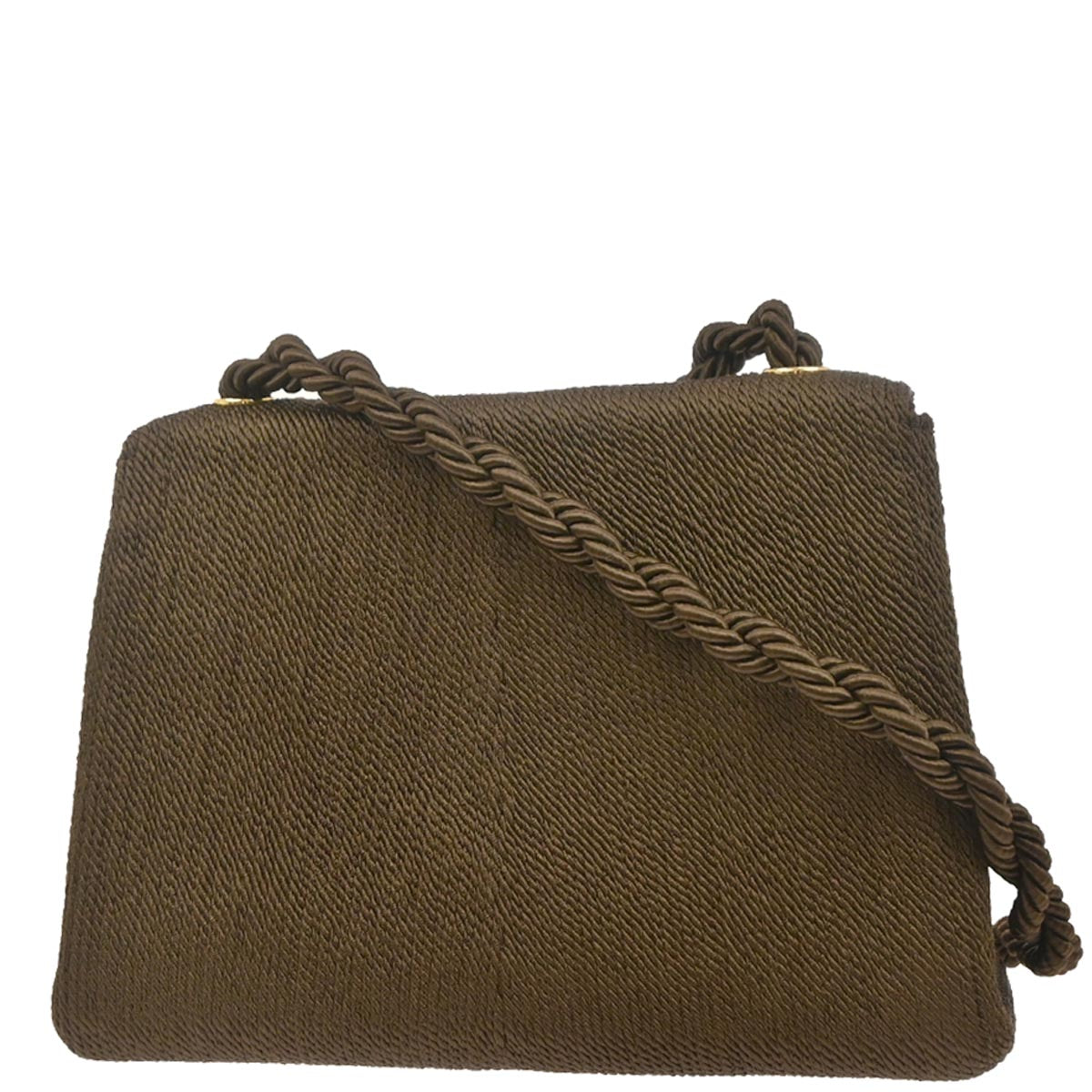 Chanel Brown Silk Rope Shoulder Bag