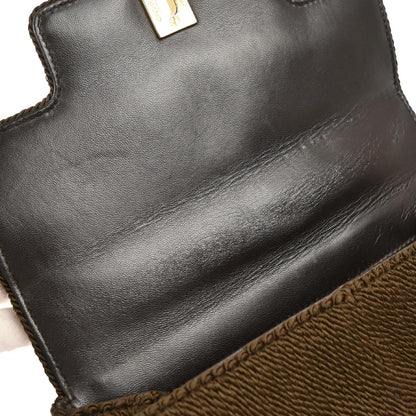 Chanel Brown Silk Rope Shoulder Bag