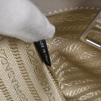 Prada Gray Leather 2way Shoulder Tote Handbag