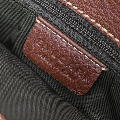 Bvlgari Brown Leather 2way Shoulder Handbag