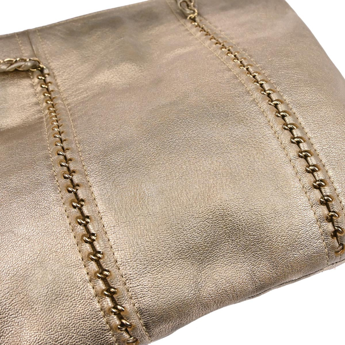 Chanel 2005-2006 Gold Calfskin Luxury Line Tote Handbag