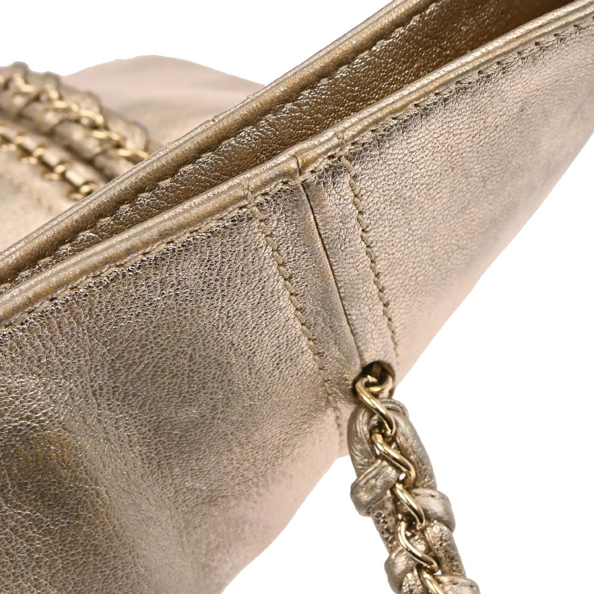 Chanel 2005-2006 Gold Calfskin Luxury Line Tote Handbag