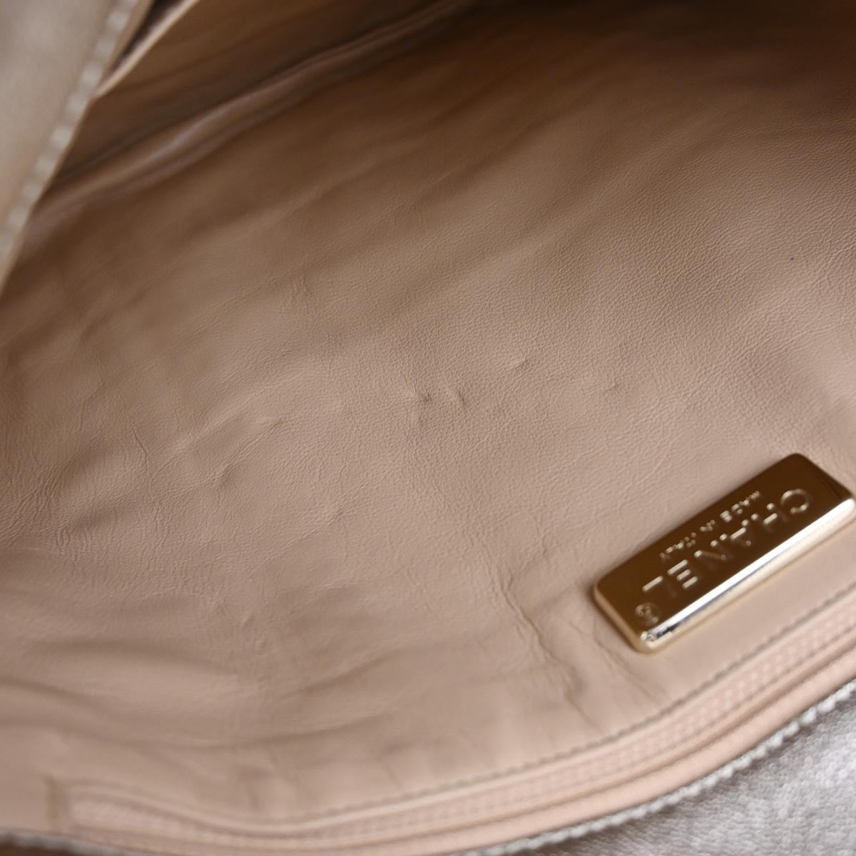 Chanel 2005-2006 Gold Calfskin Luxury Line Tote Handbag