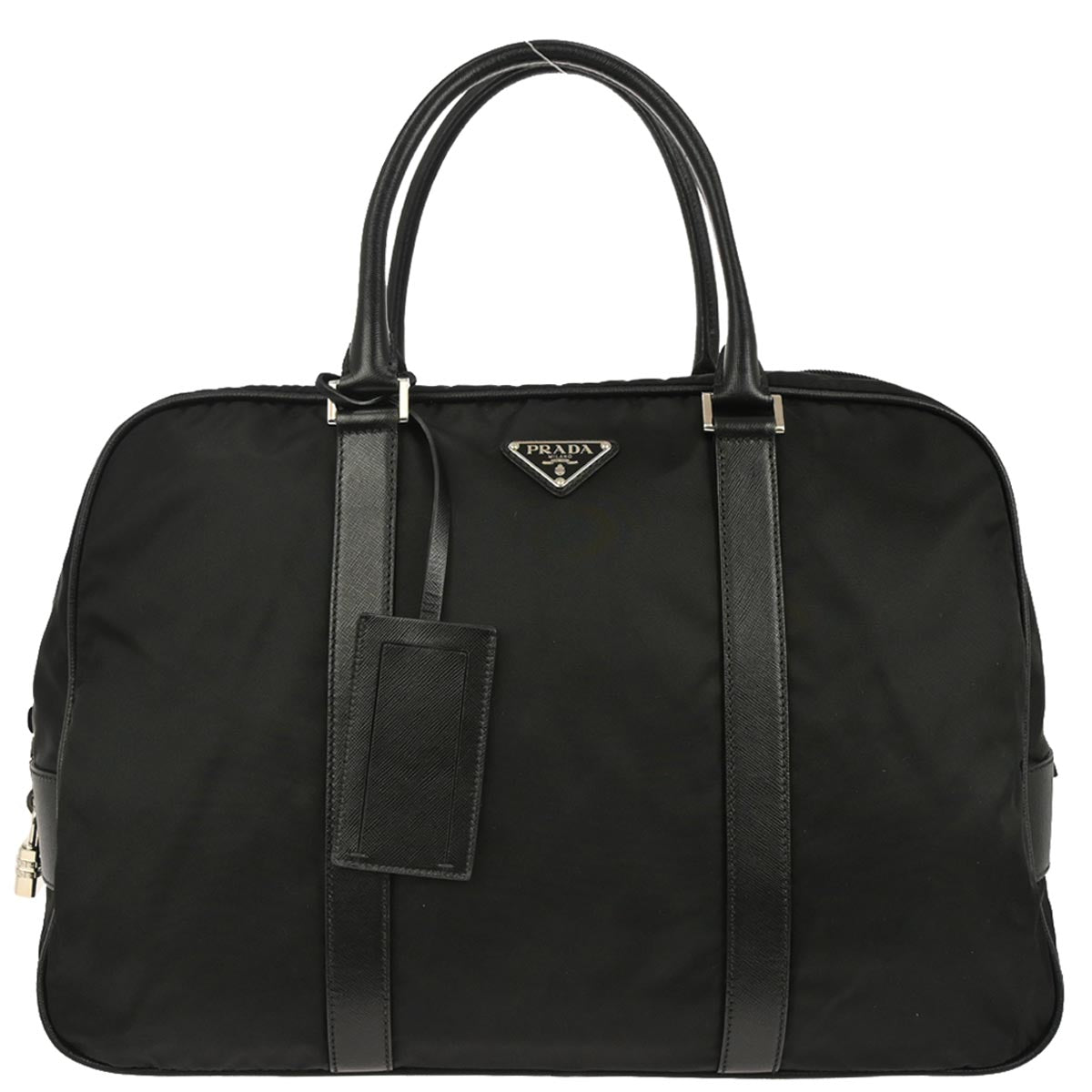 Prada Black Nylon Travel Handbag