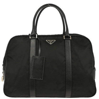 Prada Black Nylon Travel Handbag