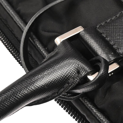 Prada Black Nylon Travel Handbag