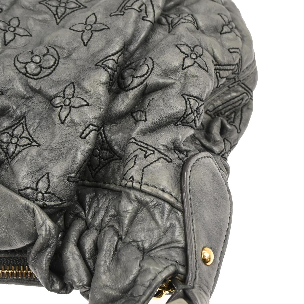 Louis Vuitton 2007 Gray Monogram Olympe Nimbus PM Hobo Handbag M95476