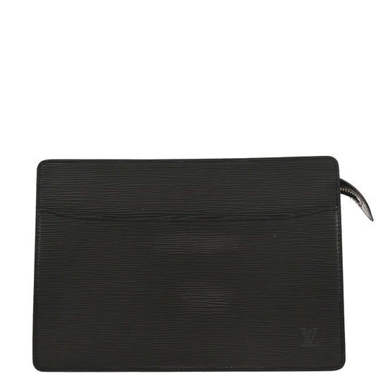 Louis Vuitton 2002 Black Epi Pochette Homme Clutch Bag M52522