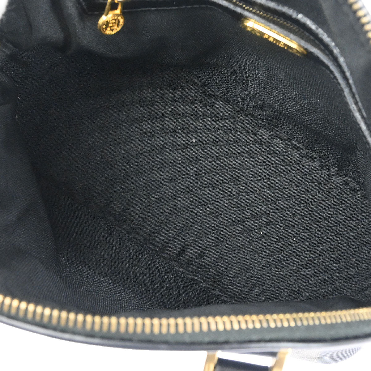 Fendi Brown Black Pequin 2way Shoulder Handbag