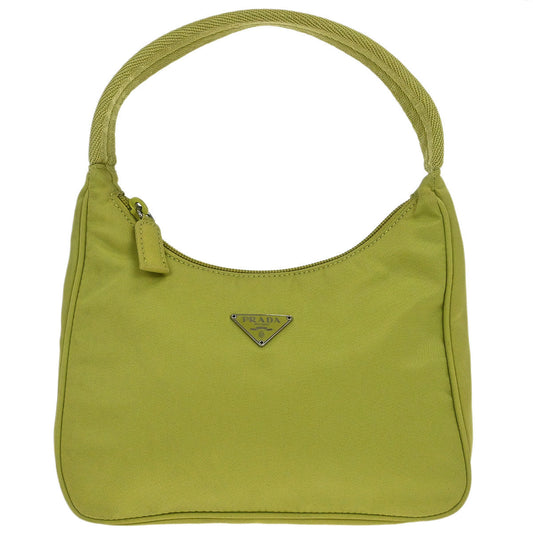 Prada Light Green Nylon Handbag
