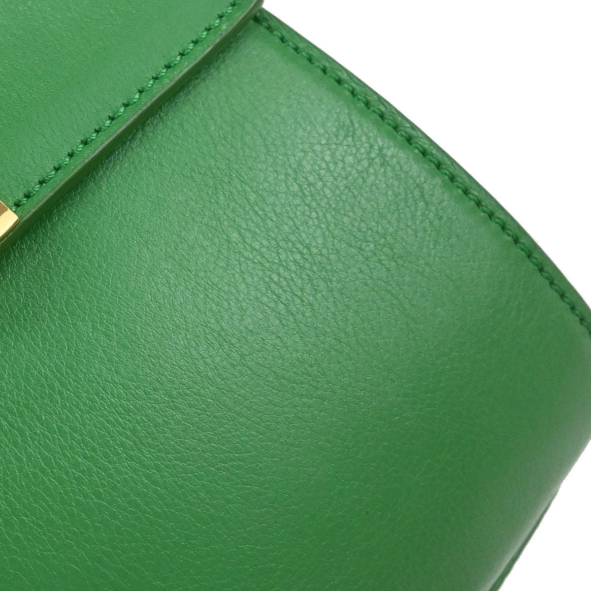 Celine Green Leather 2way Shoulder Handbag