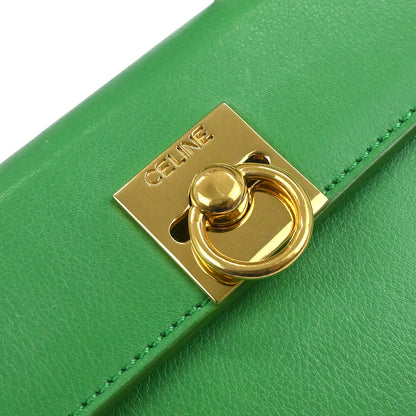 Celine Green Leather 2way Shoulder Handbag