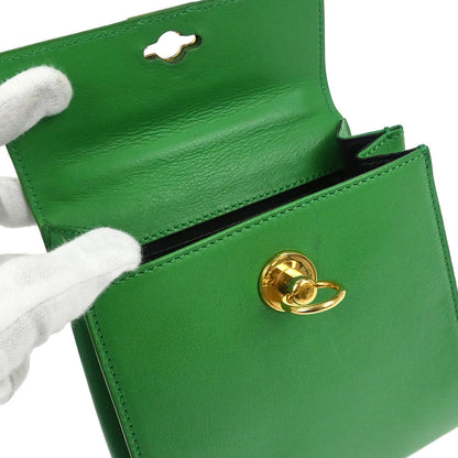 Celine Green Leather 2way Shoulder Handbag