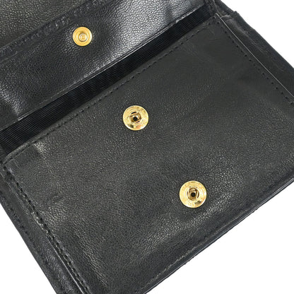 Chanel Black Satin Bicolore Coin Purse Wallet