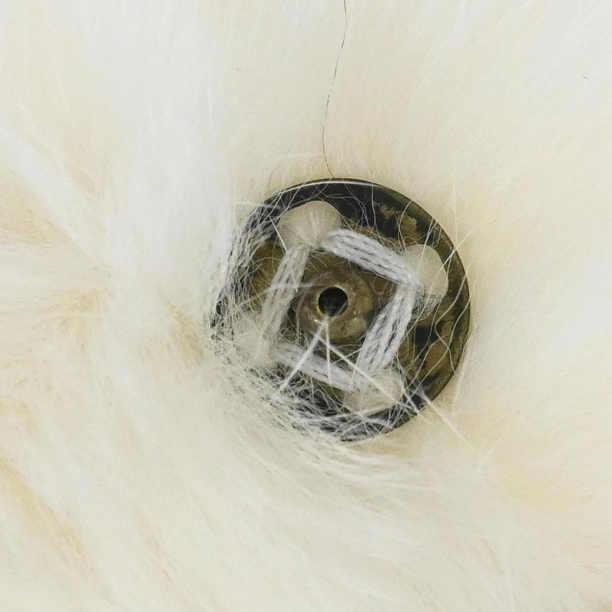 Chanel * White Lapin Fur Bracelet Bangle Wristband