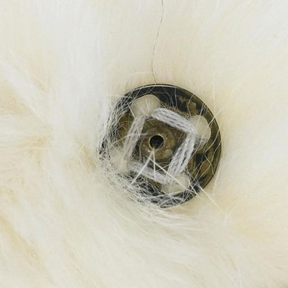 Chanel * White Lapin Fur Bracelet Bangle Wristband