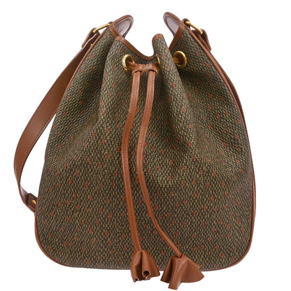 Yves Saint Laurent Brown PVC Bucket Drawstring Shoulder Bag