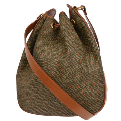 Yves Saint Laurent Brown PVC Bucket Drawstring Shoulder Bag