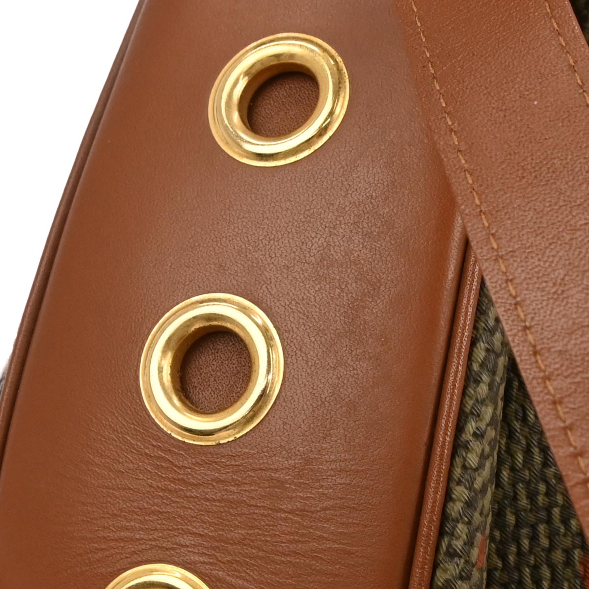 Yves Saint Laurent Brown PVC Bucket Drawstring Shoulder Bag