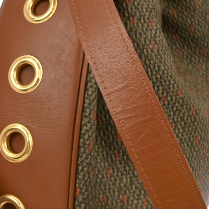 Yves Saint Laurent Brown PVC Bucket Drawstring Shoulder Bag