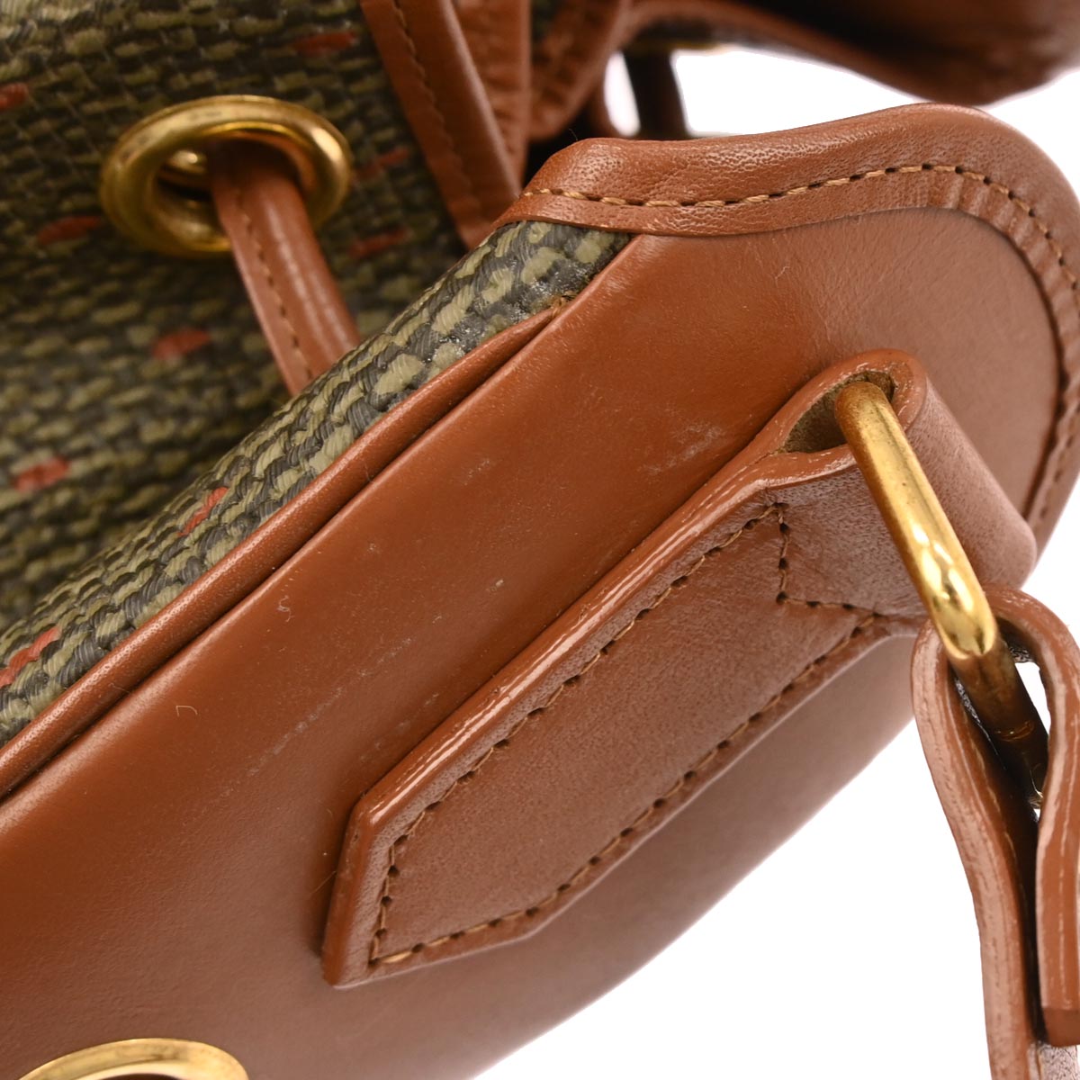 Yves Saint Laurent Brown PVC Bucket Drawstring Shoulder Bag