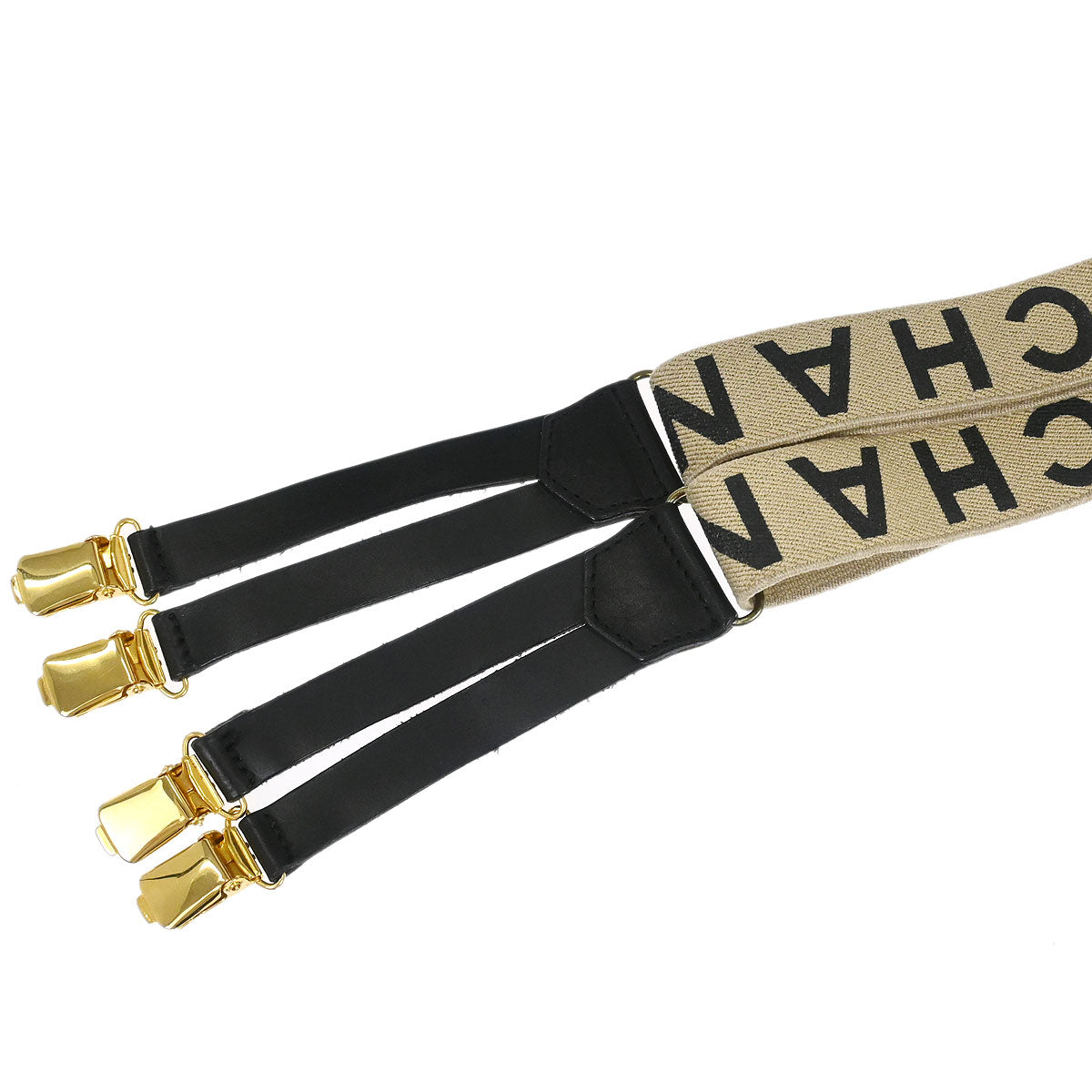 Chanel Suspenders Beige Small Good