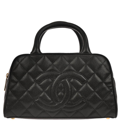Chanel 2003-2004 Black Caviar Skin Bowling Bag 27