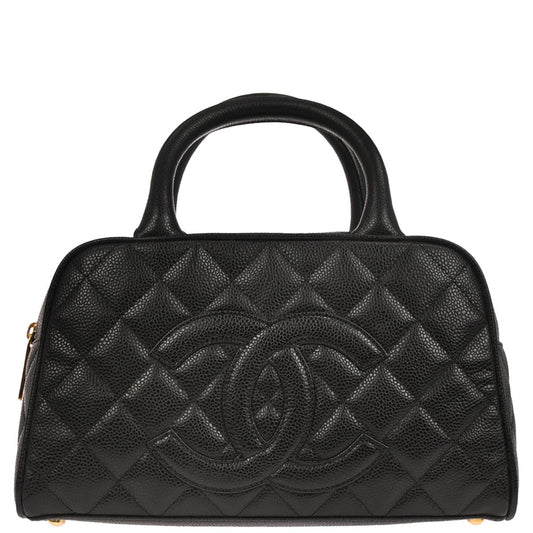 Chanel 2003-2004 Black Caviar Skin Bowling Bag 27