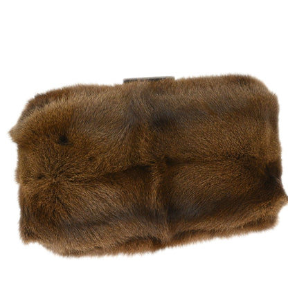 Fendi * Brown Rabbit Python Handbag