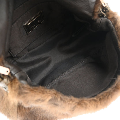 Fendi * Brown Rabbit Python Handbag