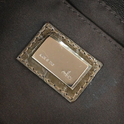 Fendi * Brown Rabbit Python Handbag