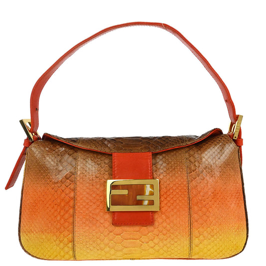 Fendi * Orange Python Handbag