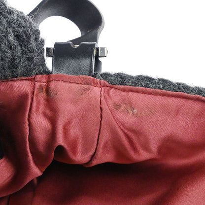 Fendi Gray Wool Baguette Handbag