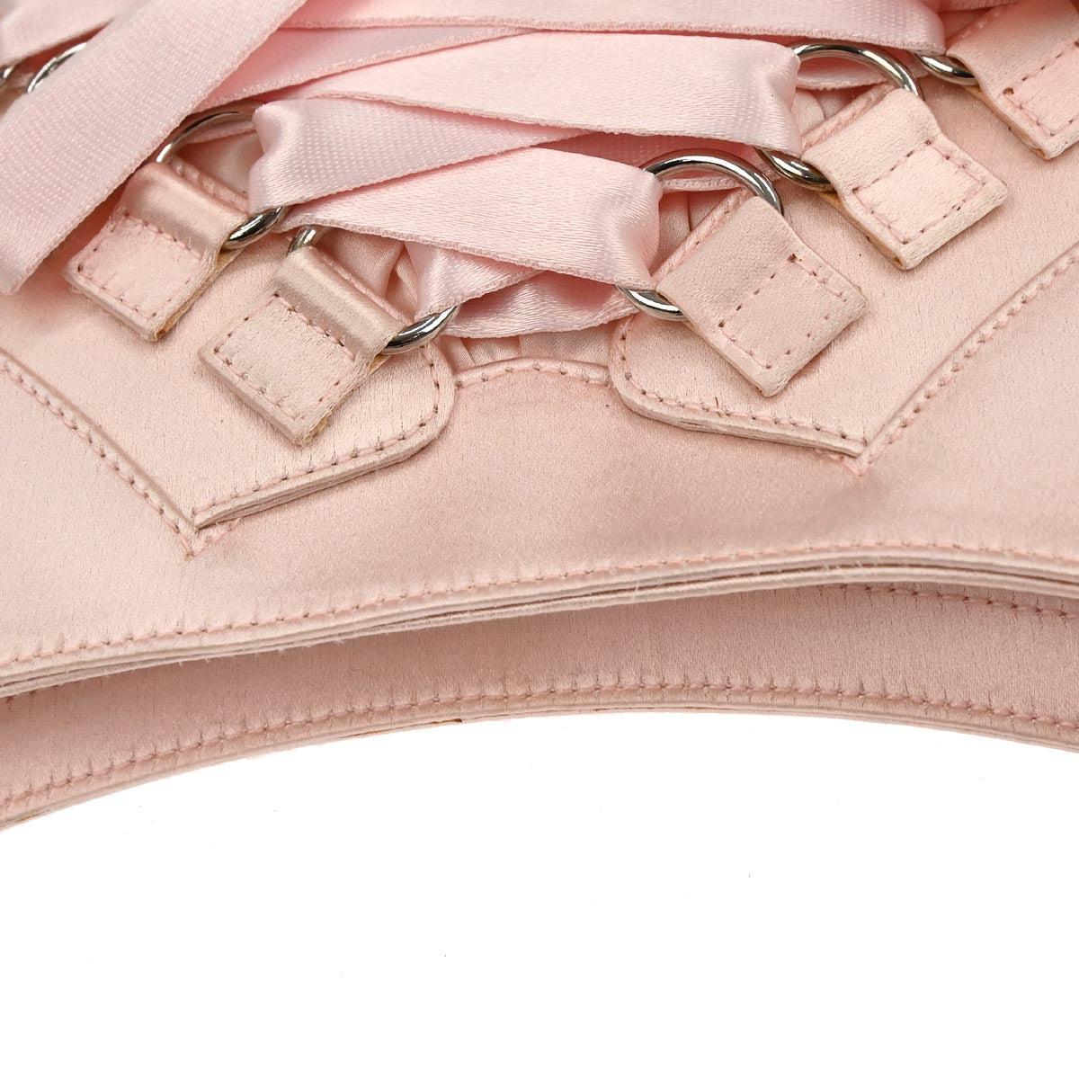 Christian Dior Pink Satin Ballet Corset Bag Handbag
