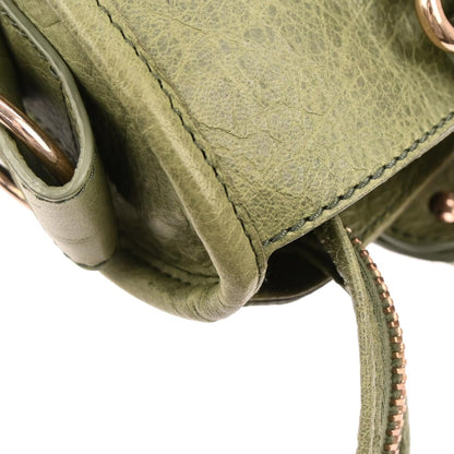 Balenciaga Green Lambskin Giant City 2way Shoulder Handbag