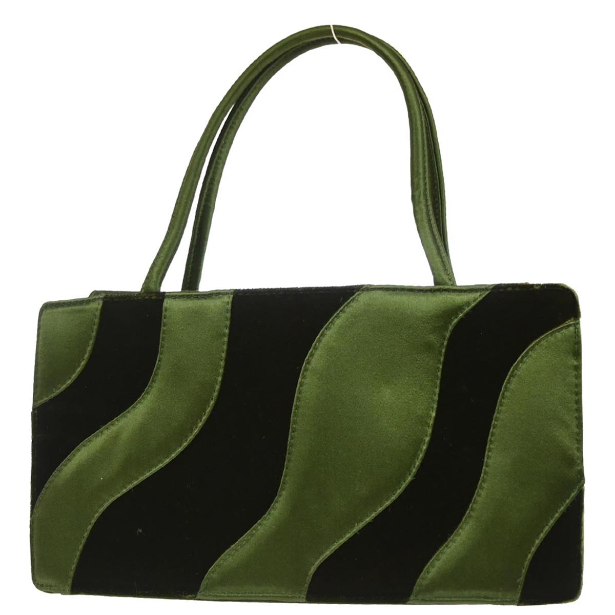 Bottega Veneta Green Satin Velvet Handbag