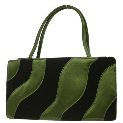 Bottega Veneta Green Satin Velvet Handbag