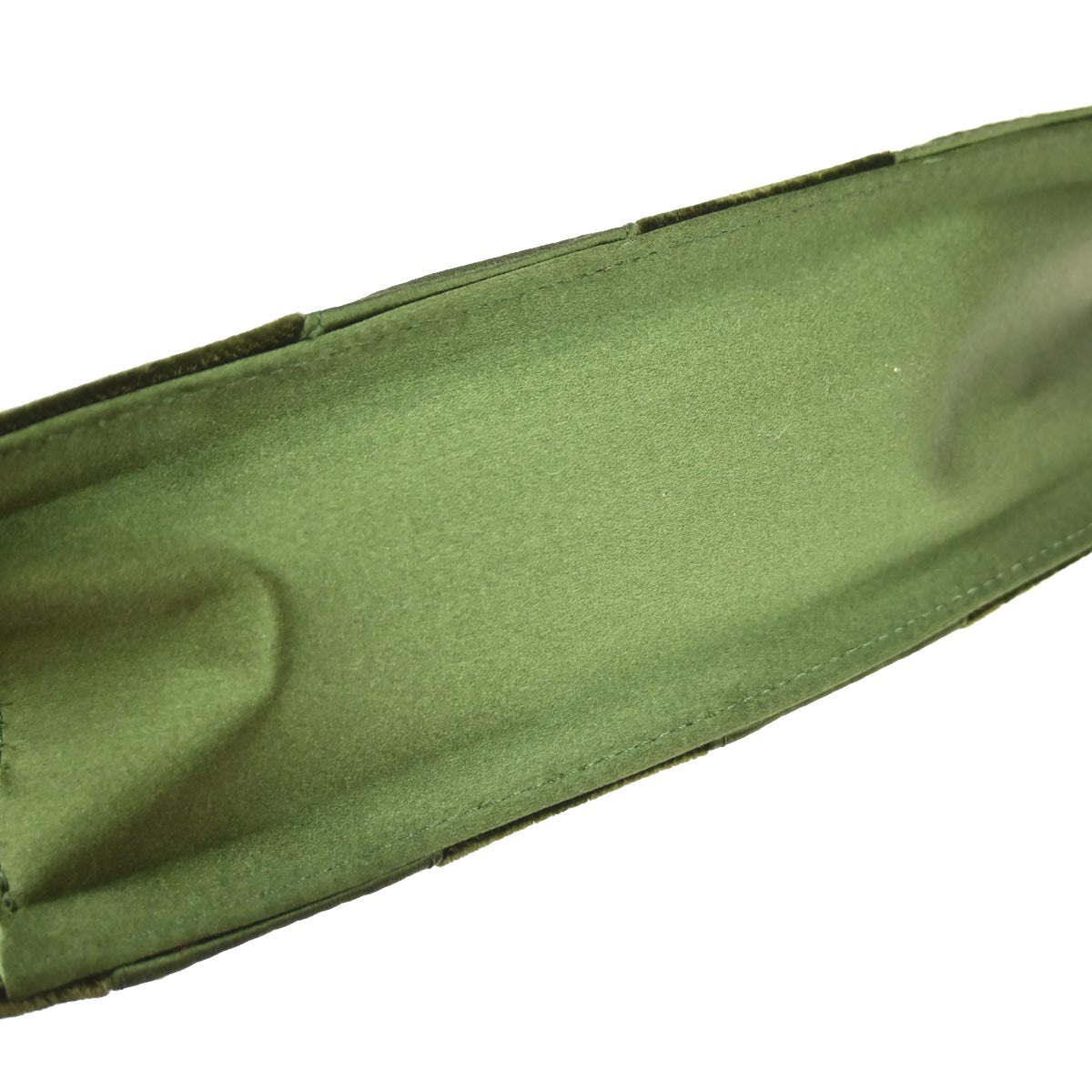 Bottega Veneta Green Satin Velvet Handbag