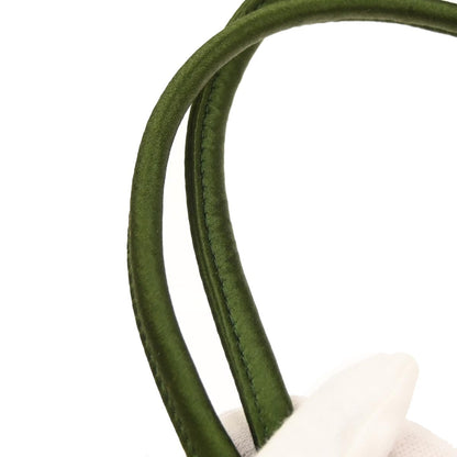 Bottega Veneta Green Satin Velvet Handbag
