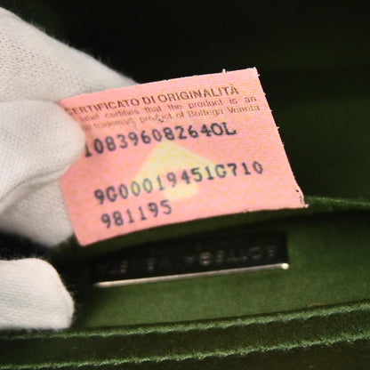 Bottega Veneta Green Satin Velvet Handbag