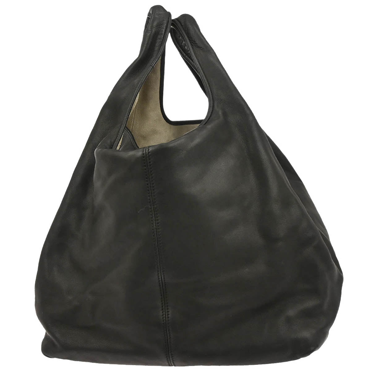 Loewe Black Leather Carrier GM Tote Handbag