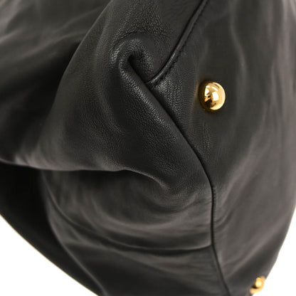 Loewe Black Leather Carrier GM Tote Handbag